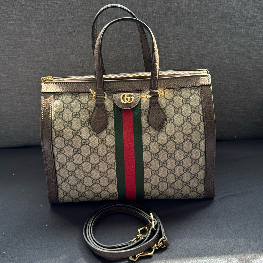 Gucci Ophidia GG  Medium Top Handle Tote Bag